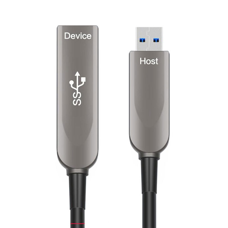 Fiber Optic USB 3.2 Gen2 Extension Cable, 10Gbps High-Speed Type-A to Type-A Female, Long Distance) Transmission, EMI/RFI Resistant