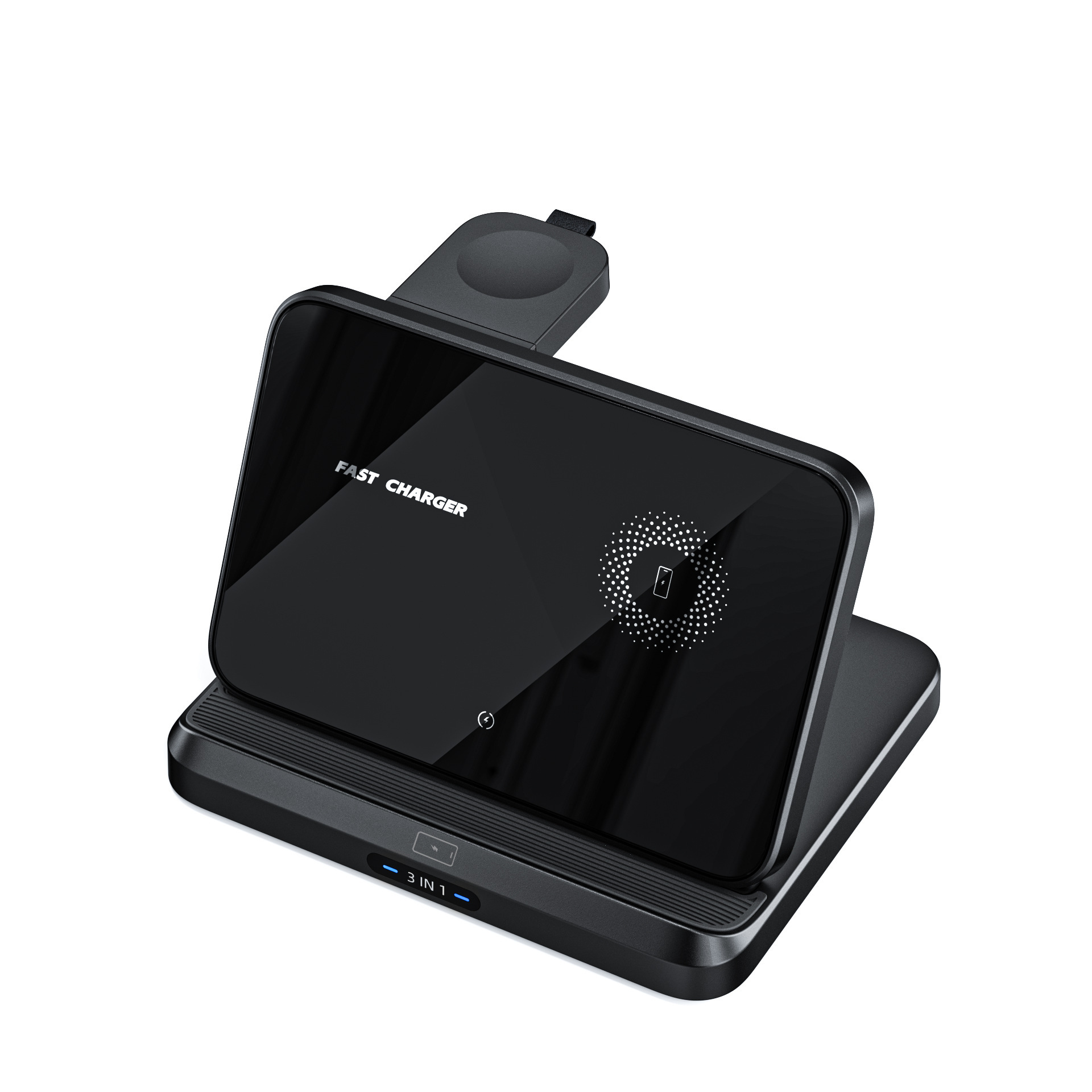15W Foldable Extra-Large Dual-Coil 3-in-1 Wireless Charger – Detachable Galaxy Watch Pad, Compatible with Samsung Galaxy Z Fold, S Series & More