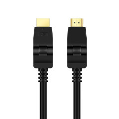 HDMI 2.0 Cable with 90 degree Swivel Connector connector - High-Speed 4K@60Hz, HDR, ARC Support, Durable & Reliable for Home Theater, Gaming, and Professional AV Setups