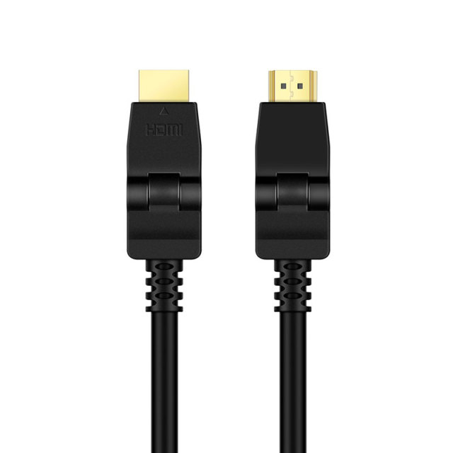 HDMI 2.0 Cable with 90 degree Swivel Connector connector - High-Speed 4K@60Hz, HDR, ARC Support, Durable & Reliable for Home Theater, Gaming, and Professional AV Setups