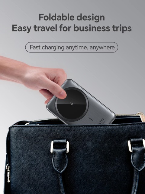 Qi2 Certified 15W Foldable Magnetic 3-in-1 Wireless Charger – Compact Charging Dock for iPhone, Apple Watch & AirPods