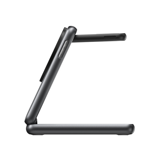 Qi2 Certified 15W Foldable Magnetic 3-in-1 Wireless Charger – Compact Charging Dock for iPhone, Apple Watch & AirPods