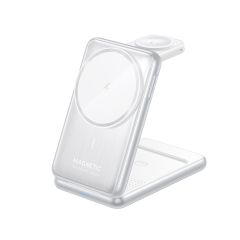 Qi2 Certified 15W Foldable Magnetic 3-in-1 Wireless Charger – Compact Charging Dock for iPhone, Apple Watch & AirPods