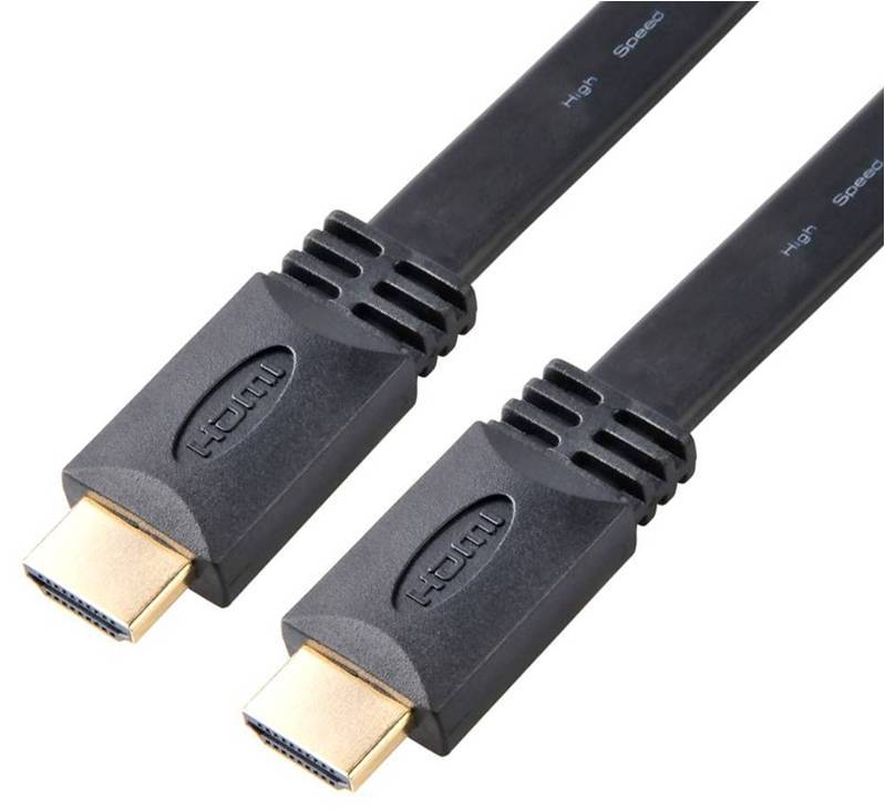 Flat HDMI 2.0 Cable with Molding Connector - High-Speed 4K@60Hz, HDR, ARC Support, Durable & Reliable for Home Theater, Gaming, and Professional AV Setups