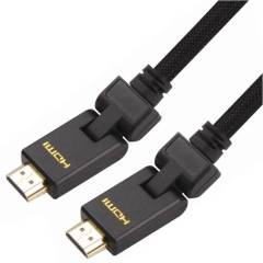 HDMI 2.0 Cable with 180 degree Swivel Connector connector - High-Speed 4K@60Hz, HDR, ARC Support, Durable & Reliable for Home Theater, Gaming, and Professional AV Setups