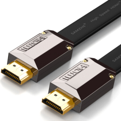 Flat HDMI 2.0 Cable with Zinc alloy Connector - High-Speed 4K@60Hz, HDR, ARC Support, Durable & Reliable for Home Theater, Gaming, and Professional AV Setups