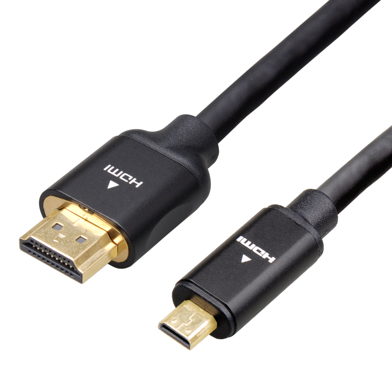 HDMI 2.0 Cable, HDMI to Micro HDMI with Aluminum Shell - Ultra HD 4K@60Hz, 18Gbps Bandwidth, Slim Design (OD4.8mm) for Cameras, Laptops, and Portable Devices