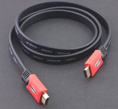 Flat HDMI 2.0 Cable with Molding Connector - High-Speed 4K@60Hz, HDR, ARC Support, Durable & Reliable for Home Theater, Gaming, and Professional AV Setups