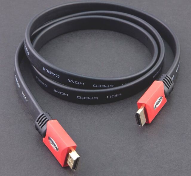 Flat HDMI 2.0 Cable with Molding Connector - High-Speed 4K@60Hz, HDR, ARC Support, Durable & Reliable for Home Theater, Gaming, and Professional AV Setups