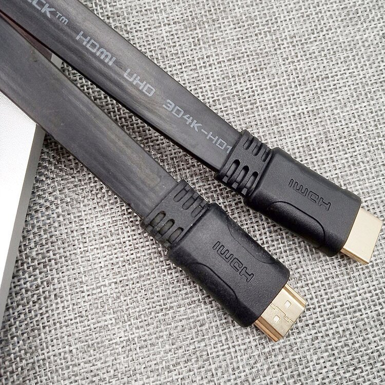 Flat HDMI 2.0 Cable with Molding Connector - High-Speed 4K@60Hz, HDR, ARC Support, Durable & Reliable for Home Theater, Gaming, and Professional AV Setups