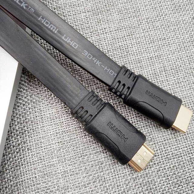 Flat HDMI 2.0 Cable with Molding Connector - High-Speed 4K@60Hz, HDR, ARC Support, Durable & Reliable for Home Theater, Gaming, and Professional AV Setups