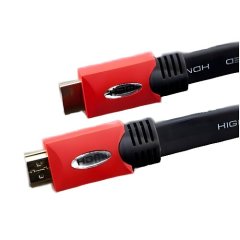 Flat HDMI 2.0 Cable with Molding Connector - High-Speed 4K@60Hz, HDR, ARC Support, Durable & Reliable for Home Theater, Gaming, and Professional AV Setups