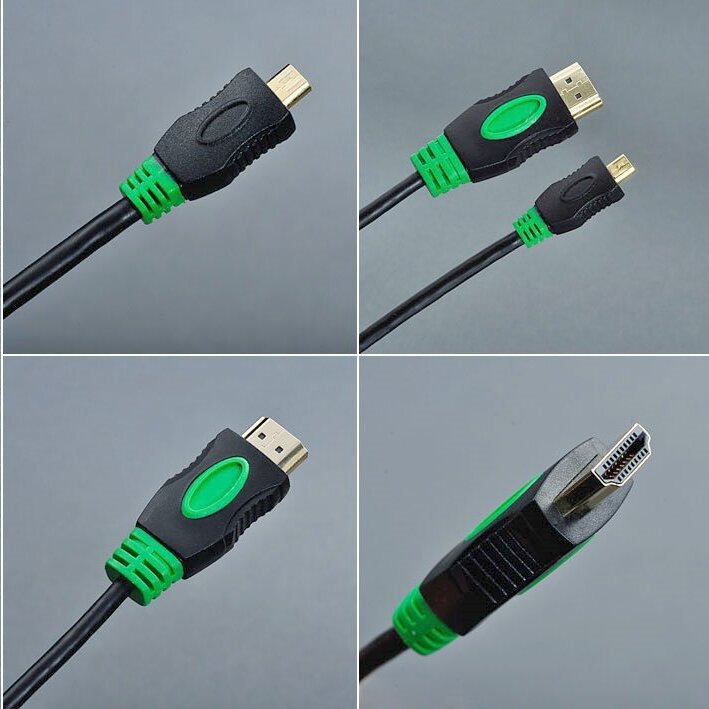 HDMI 2.0 Cable, HDMI to Micro HDMI with Double Molding connector- Ultra HD 4K@60Hz, 18Gbps Bandwidth, Slim Design (OD4.8mm) for Cameras, Laptops, and Portable Devices
