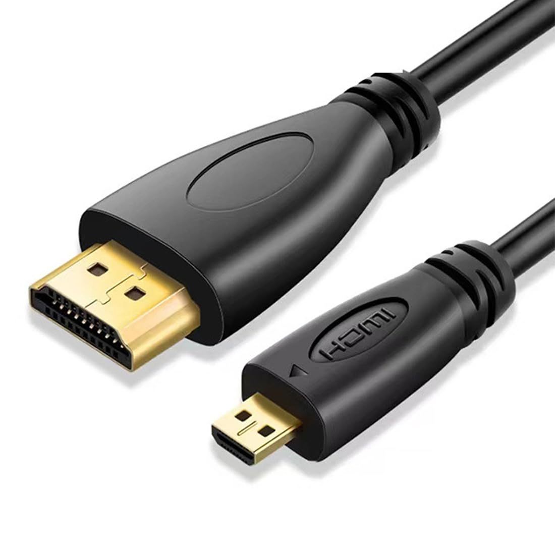 HDMI 2.0 Cable, HDMI to Micro HDMI with Molding connector- Ultra HD 4K@60Hz, 18Gbps Bandwidth, Slim Design (OD4.8mm) for Cameras, Laptops, and Portable Devices