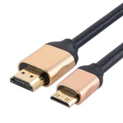 HDMI 2.0 Cable, HDMI to Mini HDMI with Aluminum Shell - Ultra HD 4K@60Hz, 18Gbps Bandwidth, Slim Design (OD4.8mm) for Cameras, Laptops, and Portable Devices