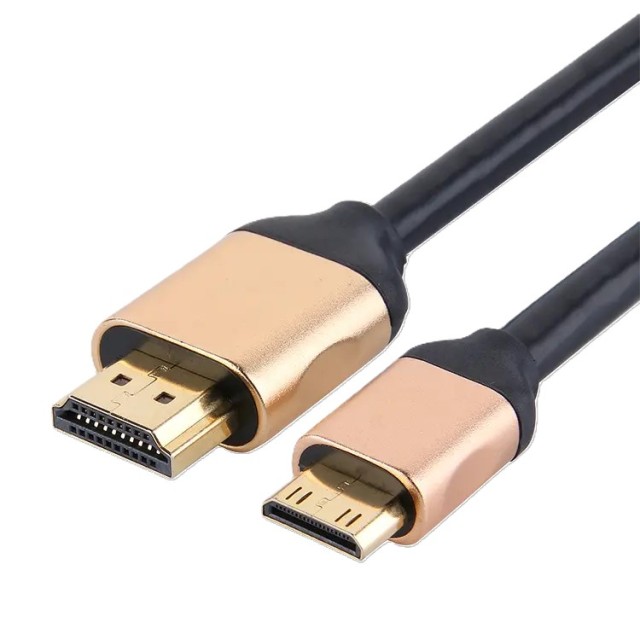 HDMI 2.0 Cable, HDMI to Mini HDMI with Aluminum Shell - Ultra HD 4K@60Hz, 18Gbps Bandwidth, Slim Design (OD4.8mm) for Cameras, Laptops, and Portable Devices