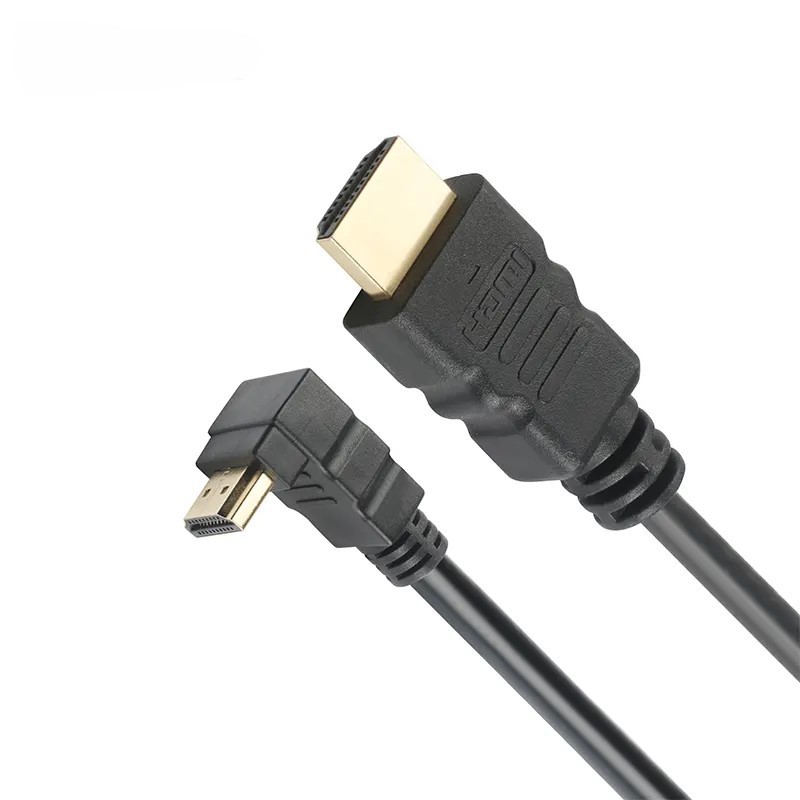 HDMI 2.0 Cable with 90-Degree Angled Molding Connector - High-Speed 4K@60Hz, HDR, ARC Support, Durable & Reliable for Home Theater, Gaming, and Professional AV Setups