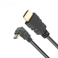 HDMI 2.0 Cable with 90-Degree Angled Molding Connector - High-Speed 4K@60Hz, HDR, ARC Support, Durable & Reliable for Home Theater, Gaming, and Professional AV Setups