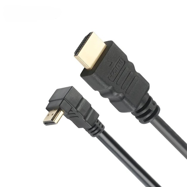 HDMI 2.0 Cable with 90-Degree Angled Molding Connector - High-Speed 4K@60Hz, HDR, ARC Support, Durable & Reliable for Home Theater, Gaming, and Professional AV Setups