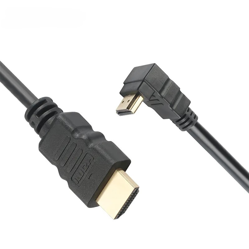 HDMI 2.0 Cable with 90-Degree Angled Molding Connector - High-Speed 4K@60Hz, HDR, ARC Support, Durable & Reliable for Home Theater, Gaming, and Professional AV Setups