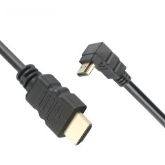 HDMI 2.0 Cable with 90-Degree Angled Molding Connector - High-Speed 4K@60Hz, HDR, ARC Support, Durable & Reliable for Home Theater, Gaming, and Professional AV Setups