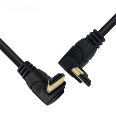HDMI 2.0 Cable with 90-Degree Angled Molding Connector - High-Speed 4K@60Hz, HDR, ARC Support, Durable & Reliable for Home Theater, Gaming, and Professional AV Setups