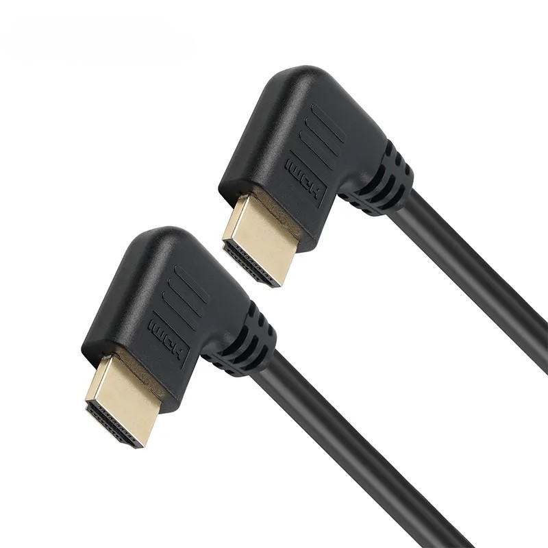 HDMI 2.0 Cable with 90-Degree Angled Molding Connector - High-Speed 4K@60Hz, HDR, ARC Support, Durable & Reliable for Home Theater, Gaming, and Professional AV Setups