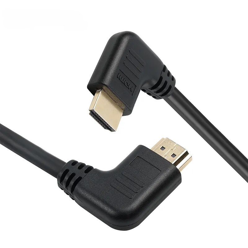 HDMI 2.0 Cable with 90-Degree Angled Molding Connector - High-Speed 4K@60Hz, HDR, ARC Support, Durable & Reliable for Home Theater, Gaming, and Professional AV Setups