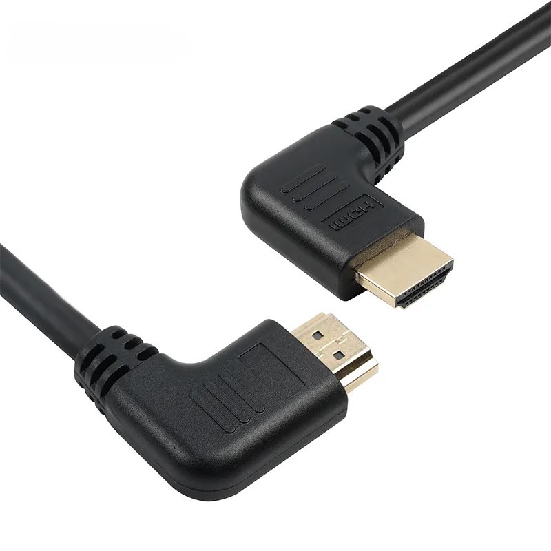 HDMI 2.0 Cable with 90-Degree Angled Molding Connector - High-Speed 4K@60Hz, HDR, ARC Support, Durable & Reliable for Home Theater, Gaming, and Professional AV Setups