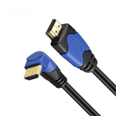 HDMI 2.0 Cable with 90-Degree Angled Double Molding Connector - High-Speed 4K@60Hz, HDR, ARC Support, Durable & Reliable for Home Theater, Gaming, and Professional AV Setups