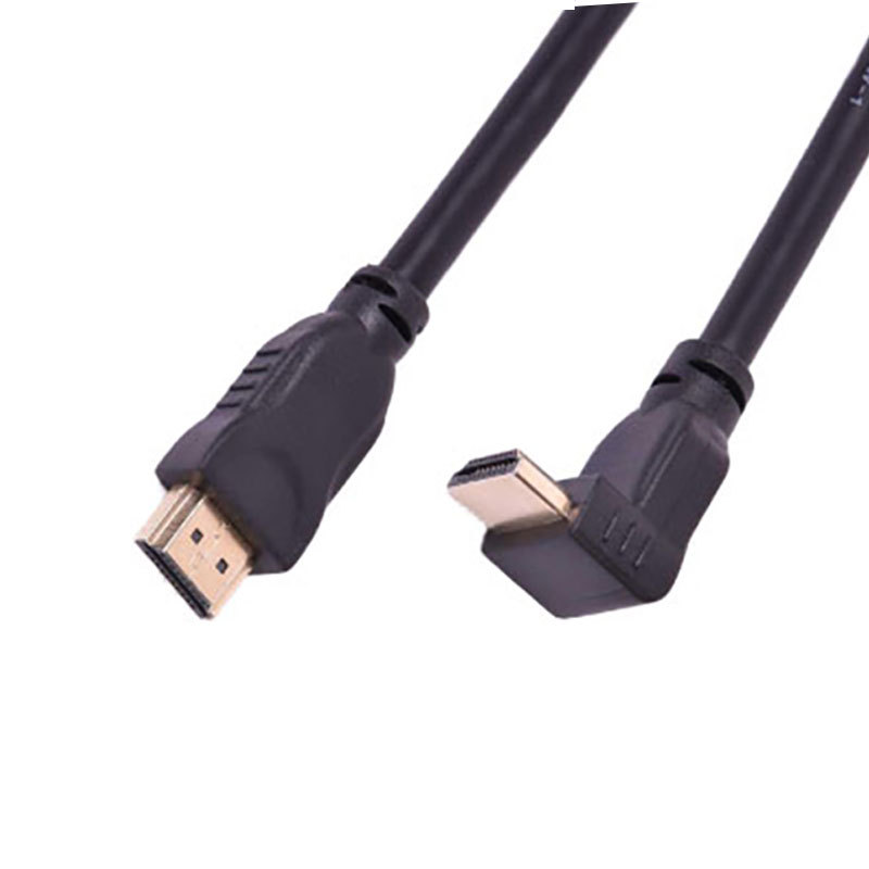 HDMI 2.0 Cable with 90-Degree Angled Molding Connector - High-Speed 4K@60Hz, HDR, ARC Support, Durable & Reliable for Home Theater, Gaming, and Professional AV Setups