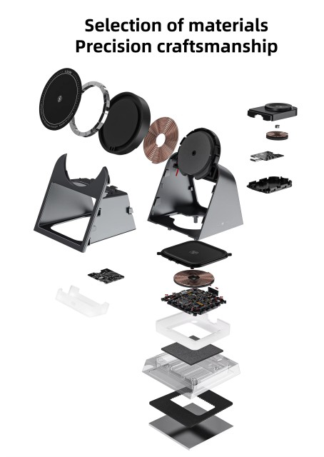 15W Magnetic 3-in-1 Wireless Charger with Night Light – Fast Charging Dock for iPhone, Android, Watch & airpods