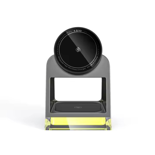 15W Magnetic 3-in-1 Wireless Charger with Night Light – Fast Charging Dock for iPhone, Android, Watch & airpods