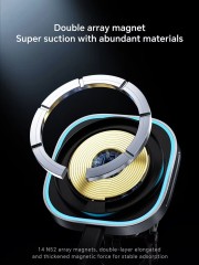 Qi2 Certified 15W Magnetic Car Wireless Charger – 360° Rotatable Fast Charging with Overheat Protection for iPhone & Android"
