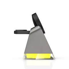 15W Magnetic 3-in-1 Wireless Charger with Night Light – Fast Charging Dock for iPhone, Android, Watch & airpods