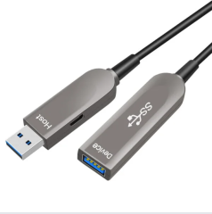 Fiber Optic USB 3.2 Gen2 Extension Cable, 10Gbps High-Speed Type-A to Type-A Female, Long Distance) Transmission, EMI/RFI Resistant