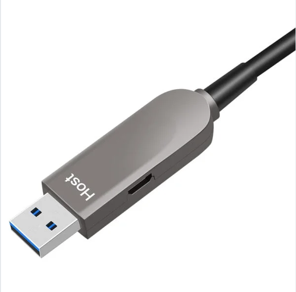 Fiber Optic USB 3.2 Gen2 Extension Cable, 10Gbps High-Speed Type-A to Type-A Female, Long Distance) Transmission, EMI/RFI Resistant