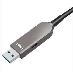 Fiber Optic USB 3.2 Gen2 Extension Cable, 10Gbps High-Speed Type-A to Type-A Female, Long Distance) Transmission, EMI/RFI Resistant