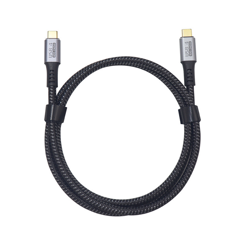 Entry Level USB4.0 Cable with Right Angle 90 Degree Connector – 40Gbps High-Speed Data Transfer, 240W Power Delivery, 8K @60Hz Video Output, Coaxial Cable, VL153 E-marker