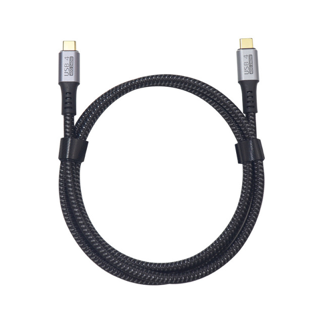 Entry Level USB4.0 Cable with Right Angle 90 Degree Connector – 40Gbps High-Speed Data Transfer, 240W Power Delivery, 8K @60Hz Video Output, Coaxial Cable, VL153 E-marker