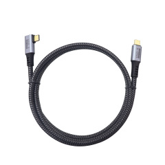 Entry Level USB4.0 Cable with Right Angle 90 Degree Connector – 40Gbps High-Speed Data Transfer, 240W Power Delivery, 8K @60Hz Video Output, Coaxial Cable, VL153 E-marker
