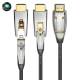 Premium Fiber Optic HDMI 2.0 Cable (AOC) .with Detachable Connector (A to D ) for pipe installation ,10m-100m Long-Distance Performance,  4K@60Hz