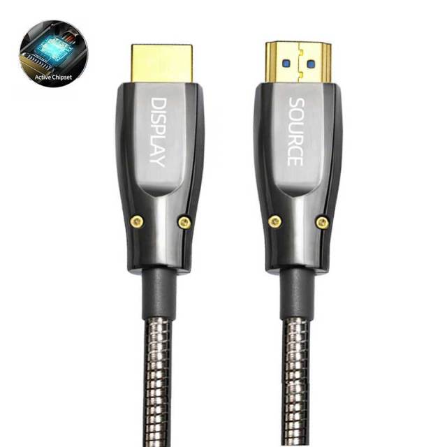 Premium Fiber Optic HDMI 2.0Cable (AOC) – HDMI A to A,Armored Cable construction,  4K@60Hz,