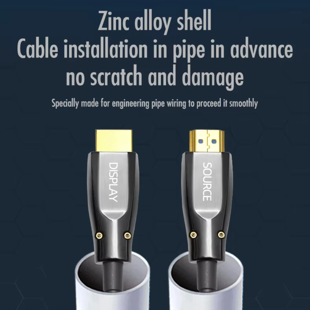 Premium Fiber Optic HDMI 2.0Cable (AOC) – HDMI A to A,Armored Cable construction,  4K@60Hz,
