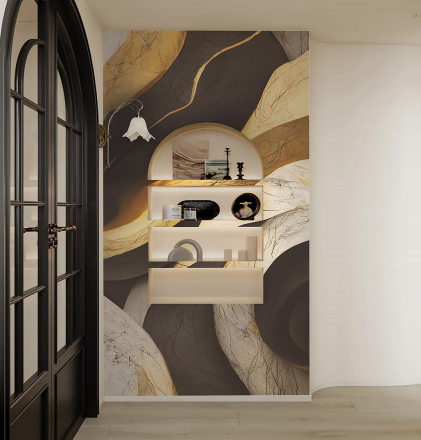 PVC marble sheet UV marble sheet-DY2440,DOMOPLANK| WPC Panel | Acoustic Wood Panel | UV Marble Panel | Flexible Stone｜SPC Wall Panels