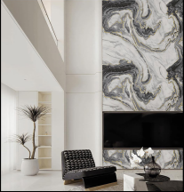 PVC marble sheet UV marble sheet-LJ24812T,DOMOPLANK| WPC Panel | Acoustic Wood Panel | UV Marble Panel | Flexible Stone｜SPC Wall Panels