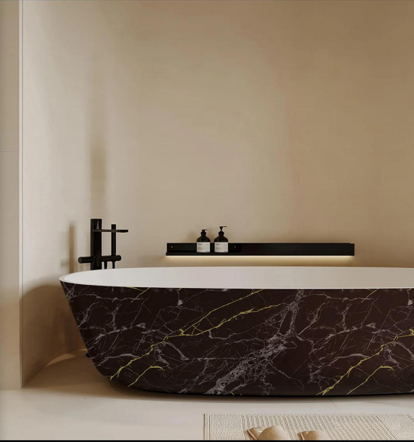PVC marble sheet UV marble sheet-LJ24823T,DOMOPLANK| WPC Panel | Acoustic Wood Panel | UV Marble Panel | Flexible Stone｜SPC Wall Panels