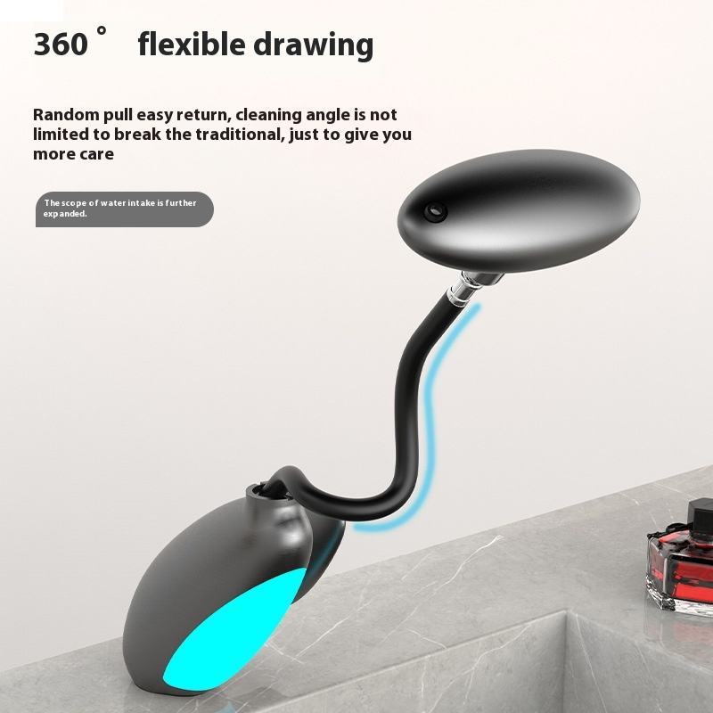 Creative Bathroom Faucet Set – Includes Pull-Out Tap & Decorative Sink with LED Mood Lamp for Home Use
