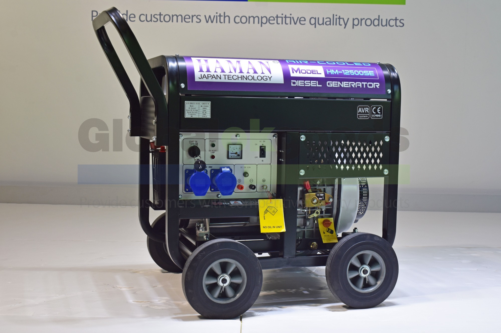 Japanディーゼル発電機 HAMAN POWER: 10KVA Diesel generator, 100% Power, All cooper wire alternator, Moveable and Portable