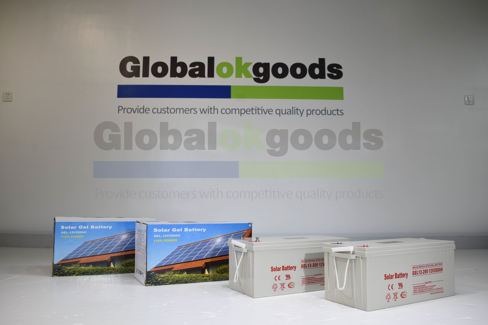 Solar Gel Battery 12V 200Ah 110% Power  57kg Net Weight